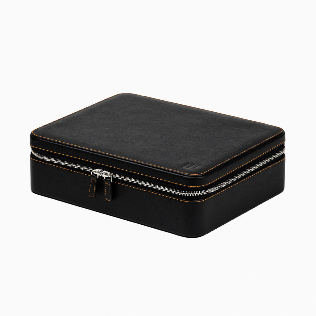 Black Saffiano Watch Box – 10 Watches