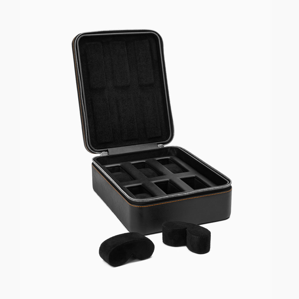 Black Saffiano Watch Box – 6 Watches