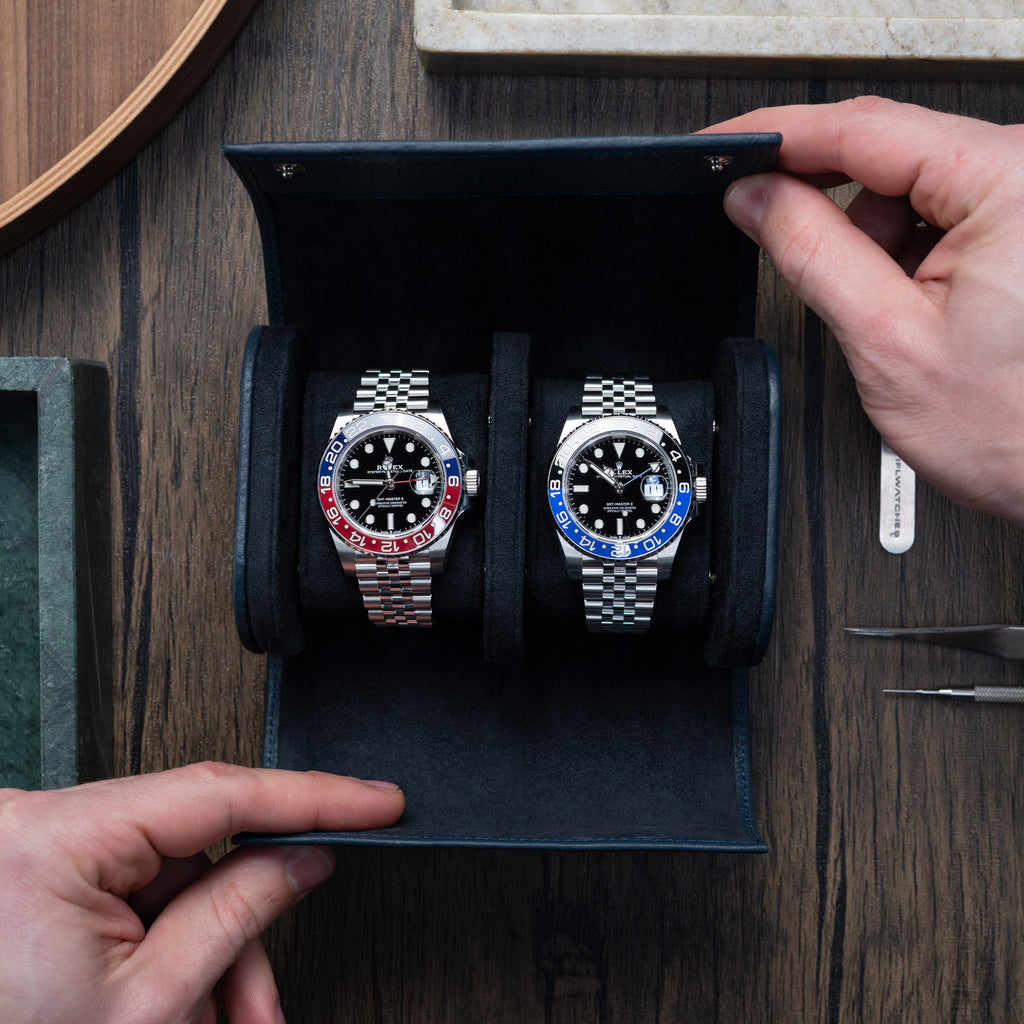 Navy Watch Roll – Two Watches