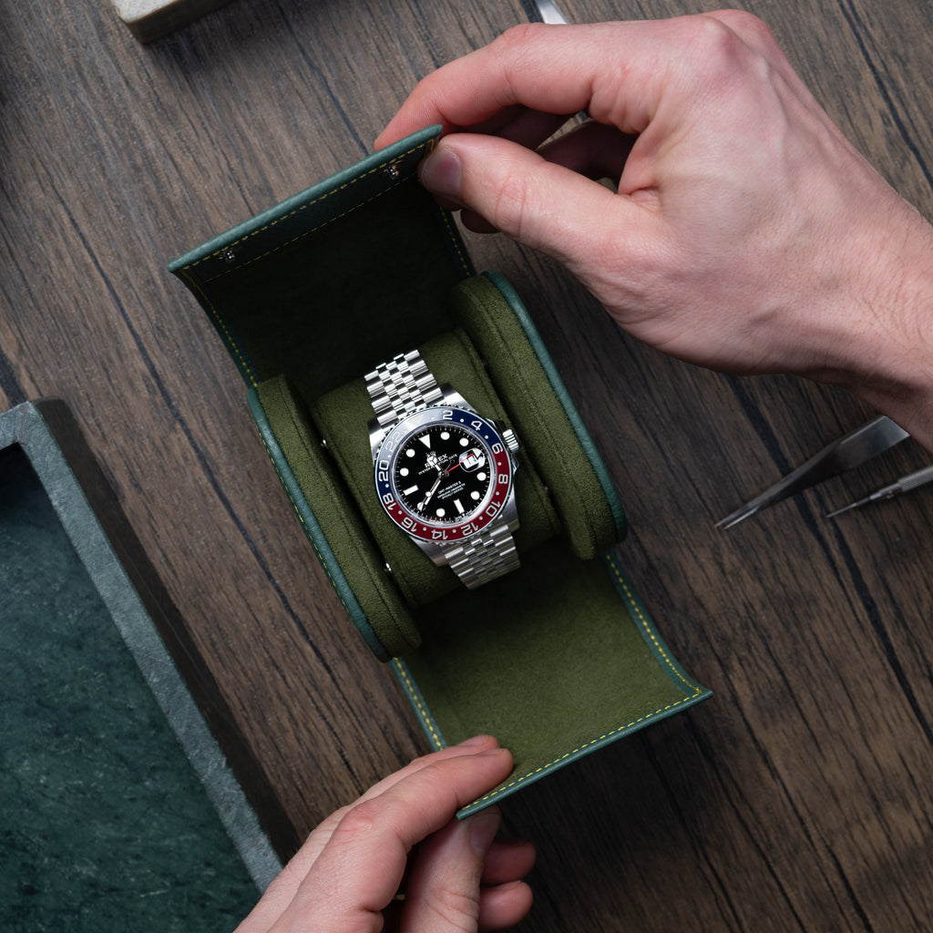 Olive Watch Roll – One Watch