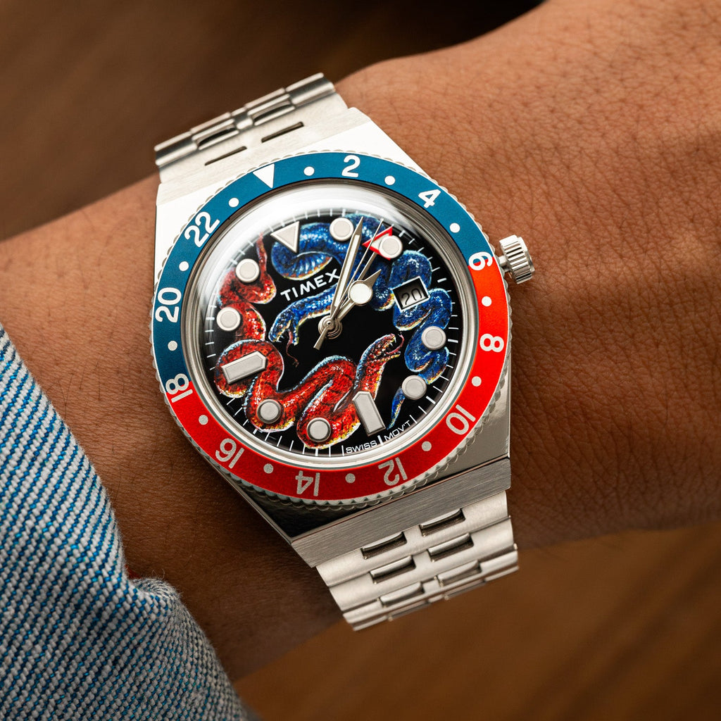 Timex Q GMT Twin Serpents