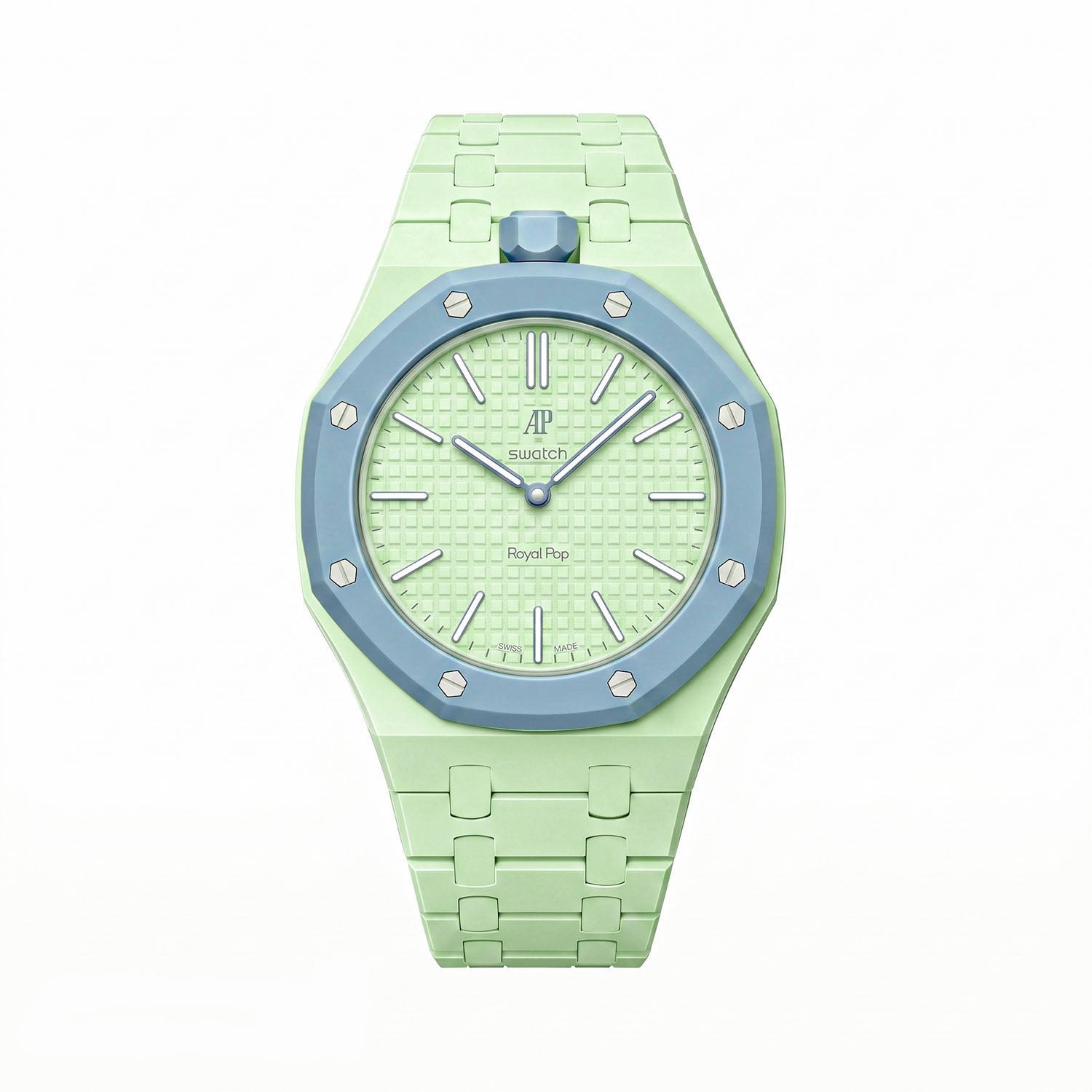 Bioceramic Strap & Case for AP X Swatch Royal Pop Blaue Acht