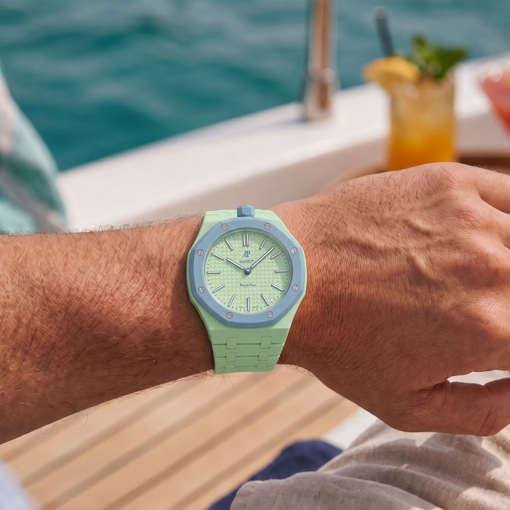 Bioceramic Strap & Case for AP X Swatch Royal Pop Blaue Acht