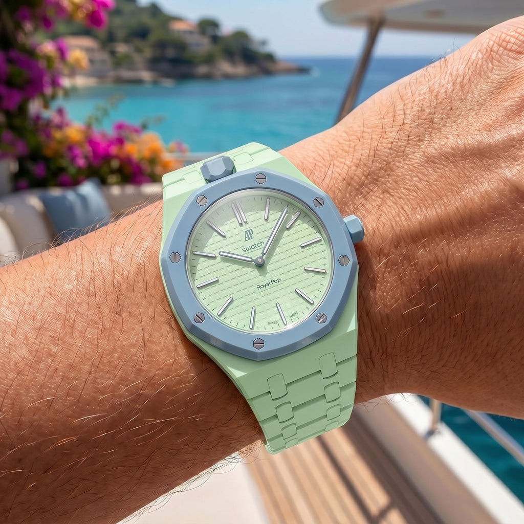 Bioceramic Strap & Case for AP X Swatch Royal Pop Blaue Acht