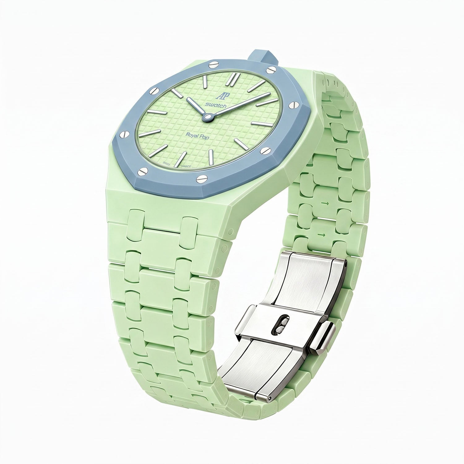 Bioceramic Strap & Case for AP X Swatch Royal Pop Blaue Acht