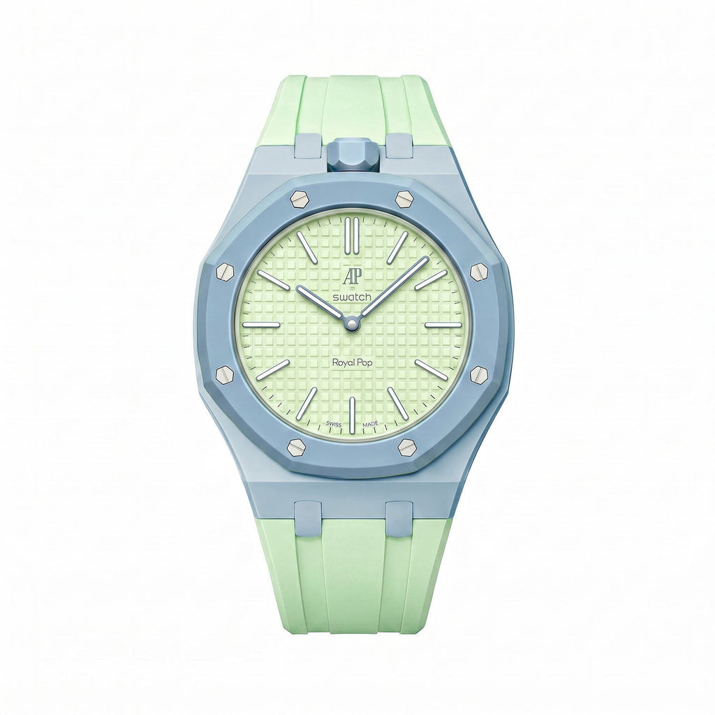 Rubber Strap & Case for AP X Swatch Royal Pop Blaue Acht
