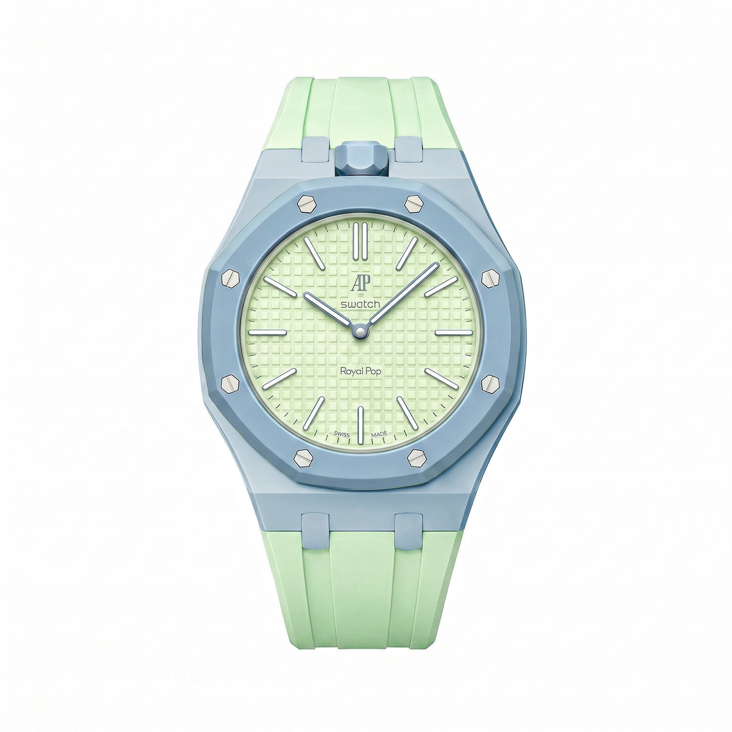 Rubber Strap & Case for AP X Swatch Royal Pop Blaue Acht