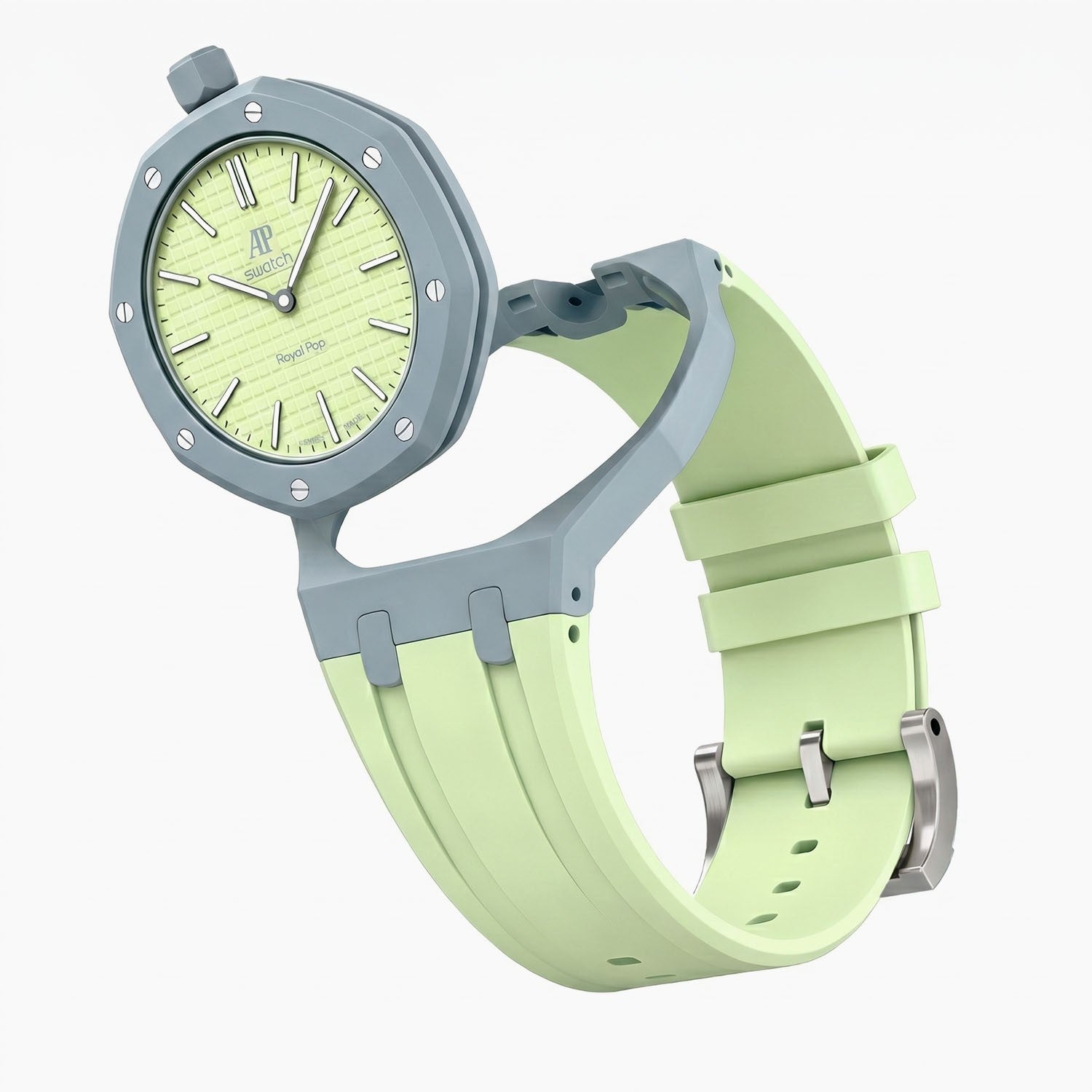 Rubber Strap & Case for AP X Swatch Royal Pop Blaue Acht