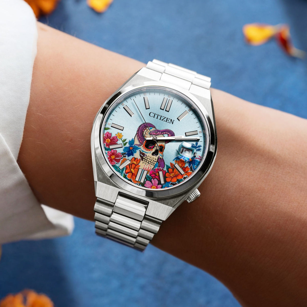 Citizen Tsuyosa Calavera Turquesa