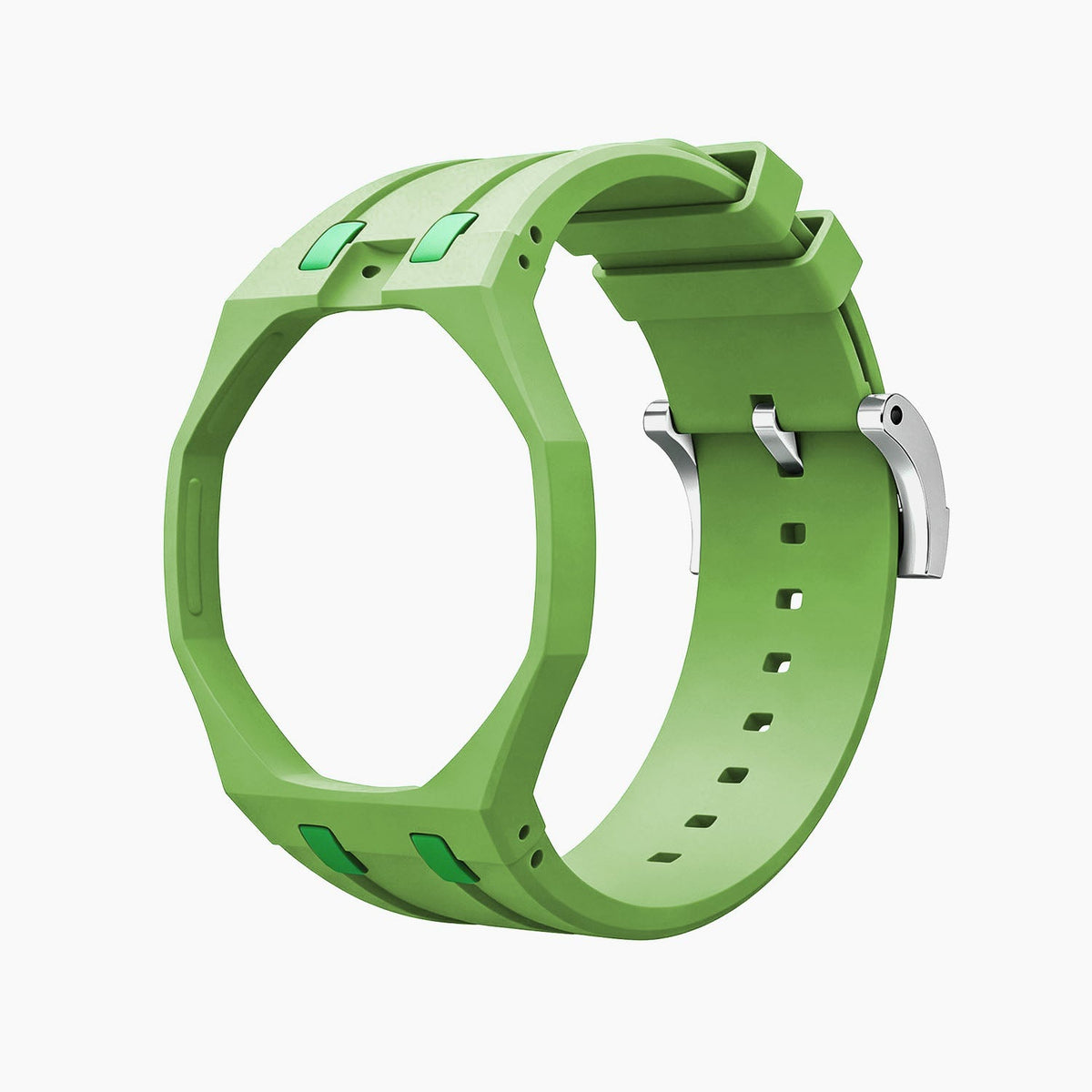 Rubber Strap & Case for AP X Swatch Royal Pop Green Eight