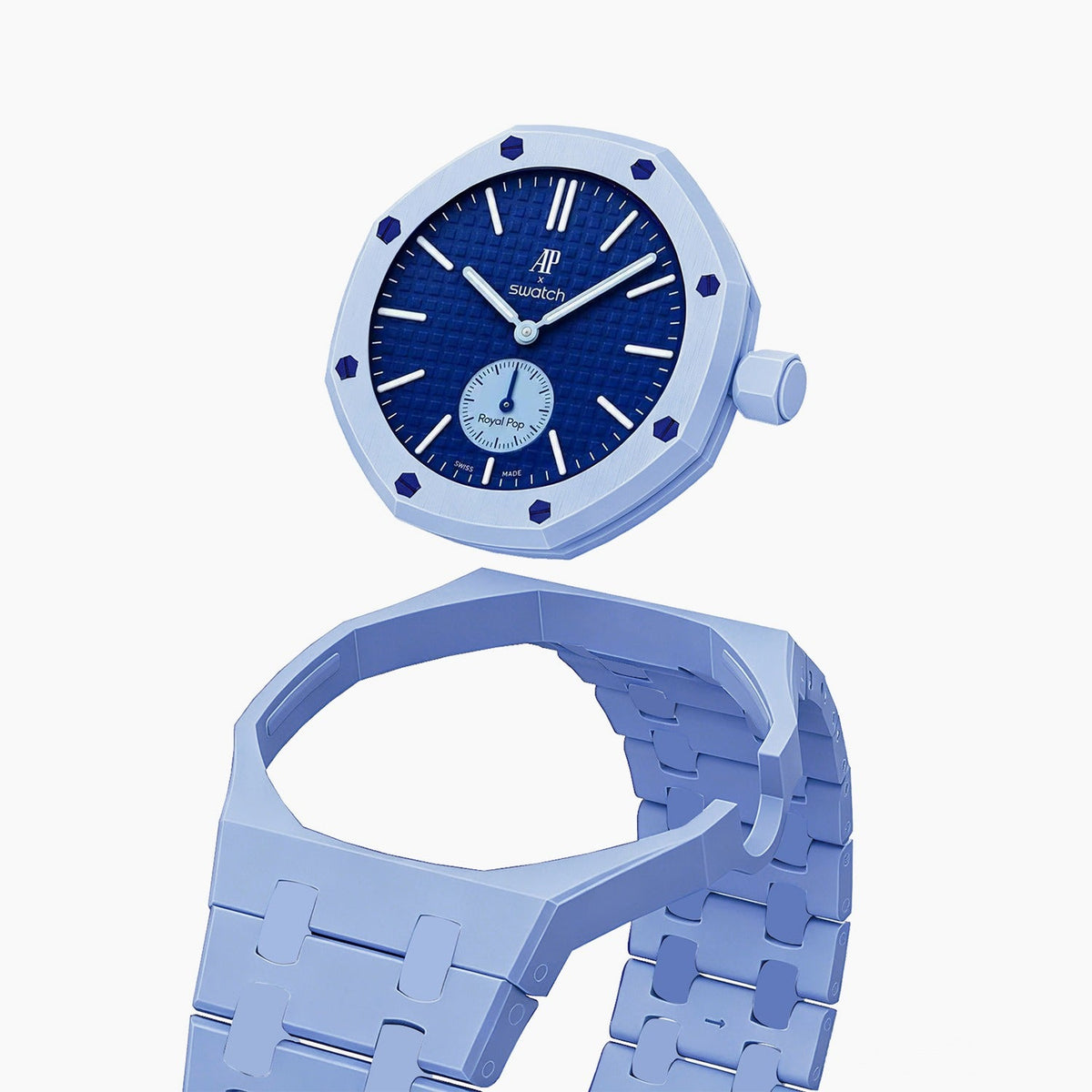 Bioceramic Strap & Case for AP X Swatch Royal Pop Lan Ba