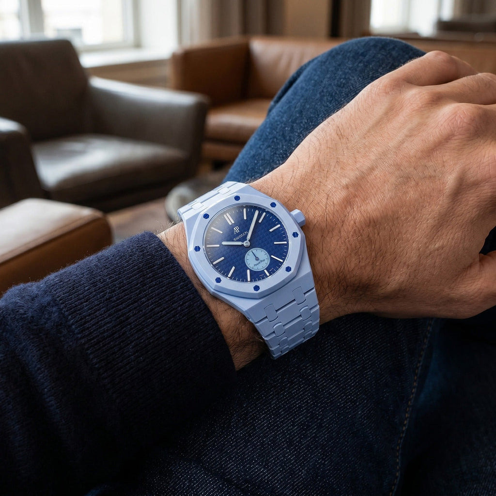 Bioceramic Strap & Case for AP X Swatch Royal Pop Lan Ba