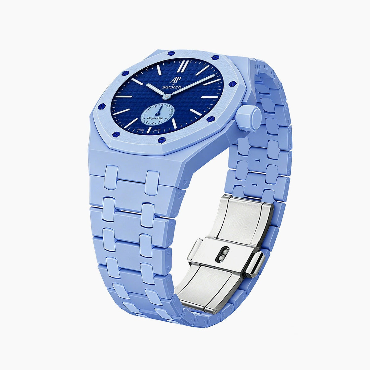 Bioceramic Strap & Case for AP X Swatch Royal Pop Lan Ba