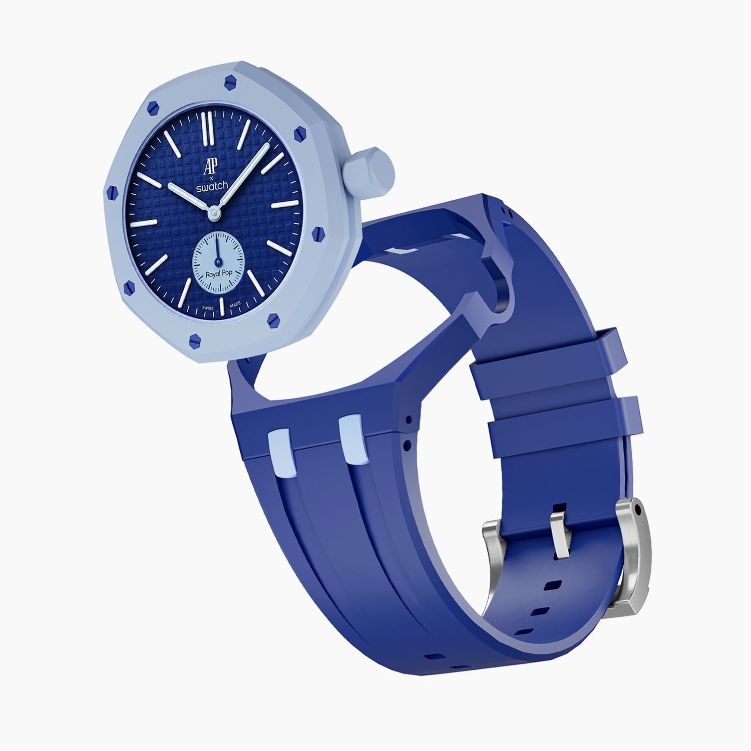Rubber Strap & Case for AP X Swatch Royal Pop Lan Ba
