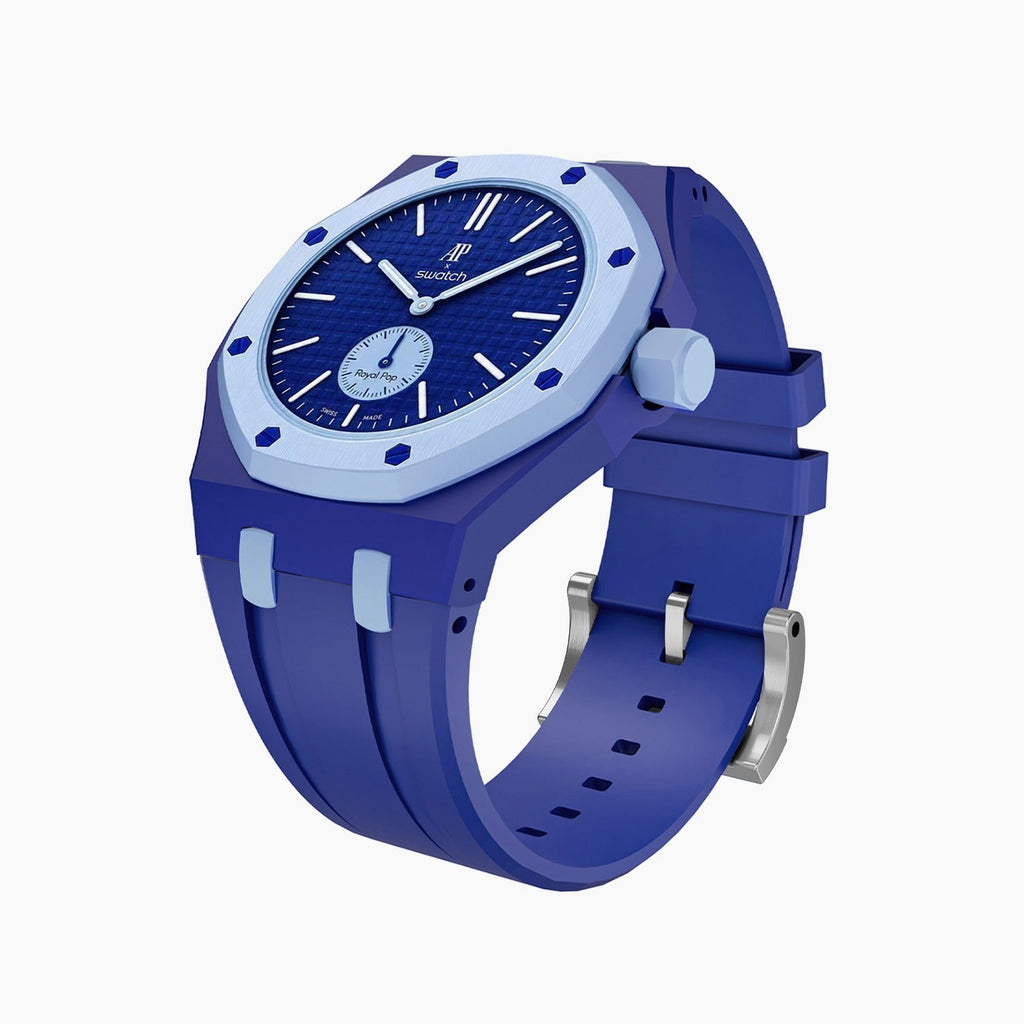 Rubber Strap & Case for AP X Swatch Royal Pop Lan Ba