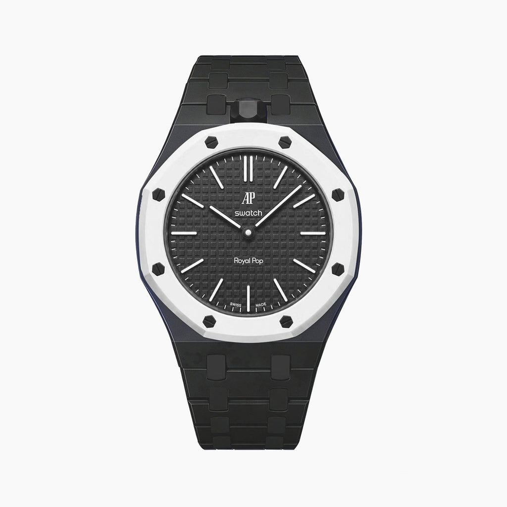 Bioceramic Strap & Case for AP X Swatch Royal Pop Ocho Negro