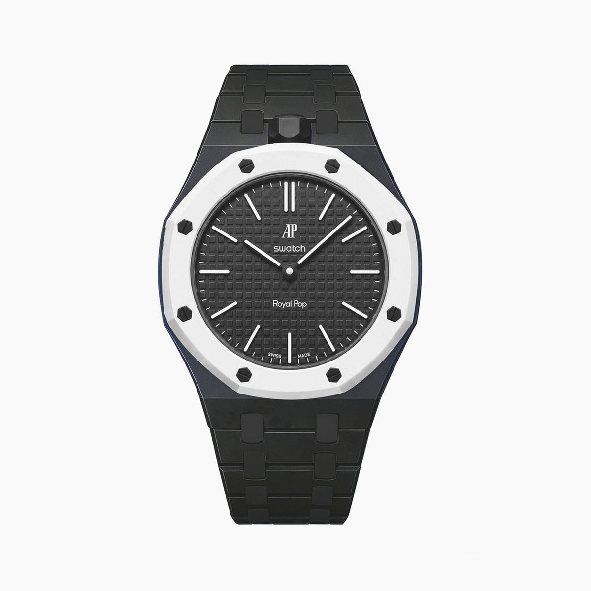 Bioceramic Strap & Case for AP X Swatch Royal Pop Ocho Negro