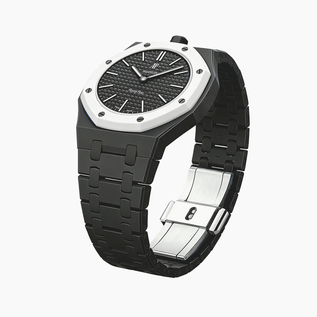 Bioceramic Strap & Case for AP X Swatch Royal Pop Ocho Negro