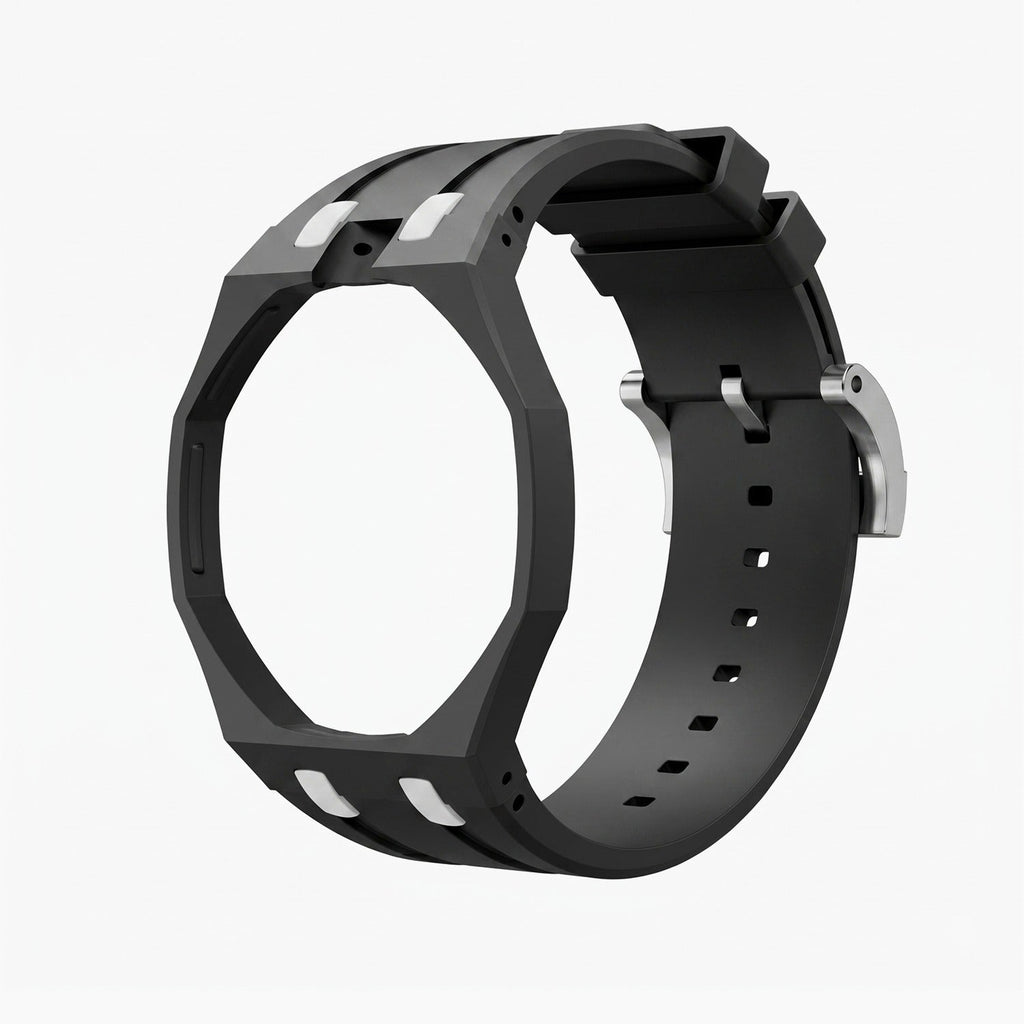 Rubber Strap & Case for AP X Swatch Royal Pop Ocho Negro