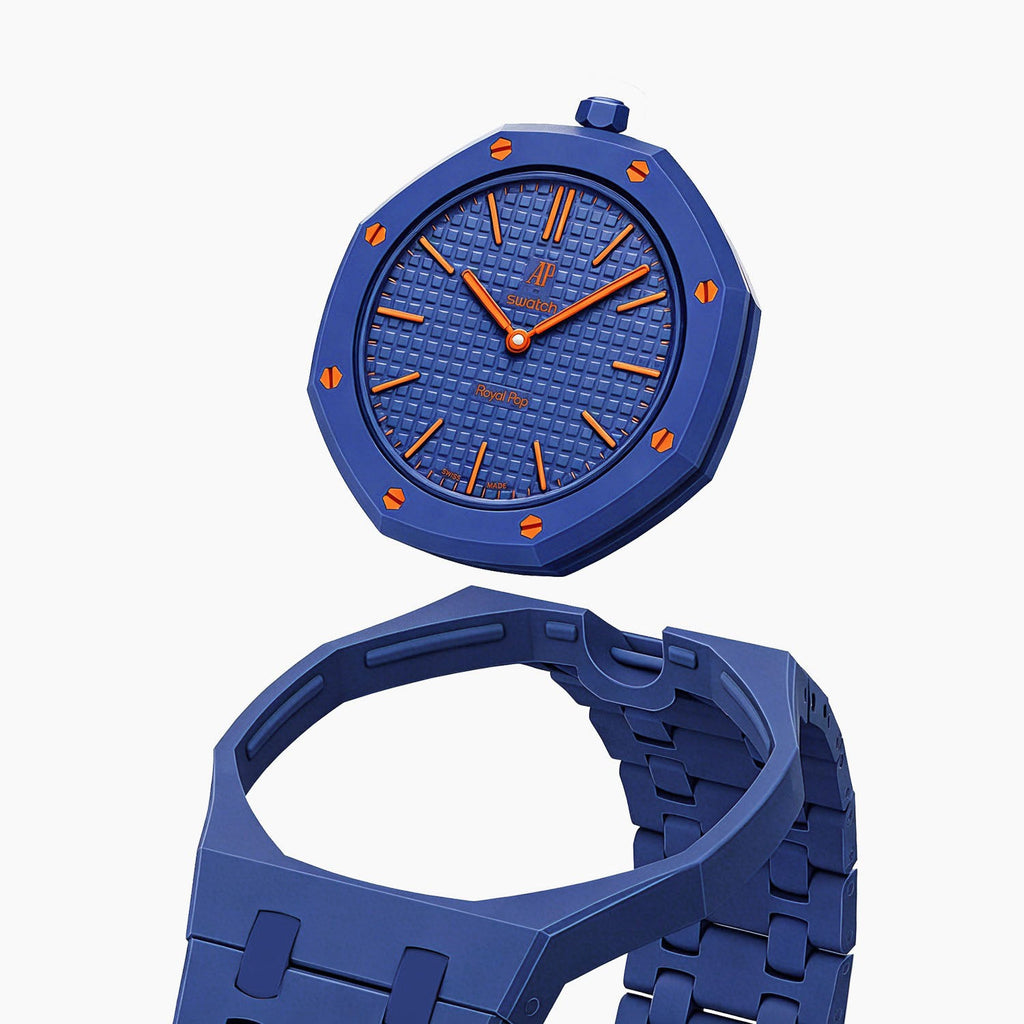 Bioceramic Strap & Case for AP X Swatch Royal Pop Orenji Hachi