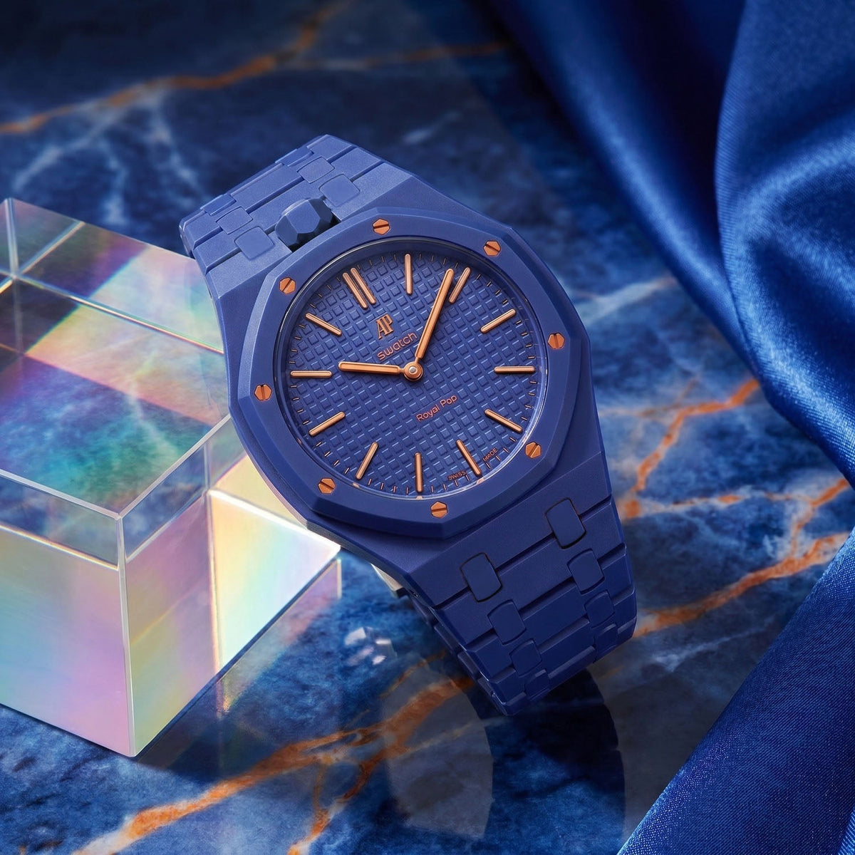 Bioceramic Strap & Case for AP X Swatch Royal Pop Orenji Hachi