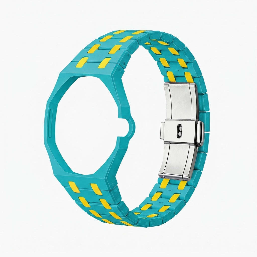 Bioceramic Strap & Case for AP X Swatch Royal Pop OTG Roz Teal