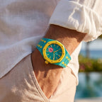 Bioceramic Strap & Case for AP X Swatch Royal Pop OTG Roz Teal