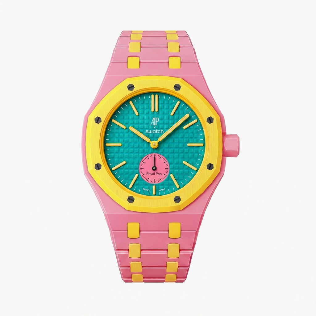 Bioceramic Strap & Case for AP X Swatch Royal Pop OTG Roz Pink