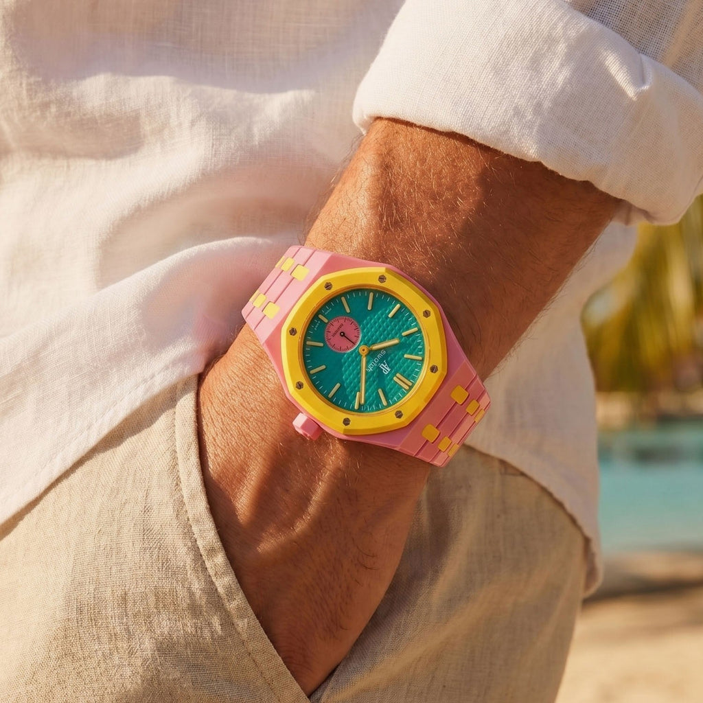 Bioceramic Strap & Case for AP X Swatch Royal Pop OTG Roz Pink