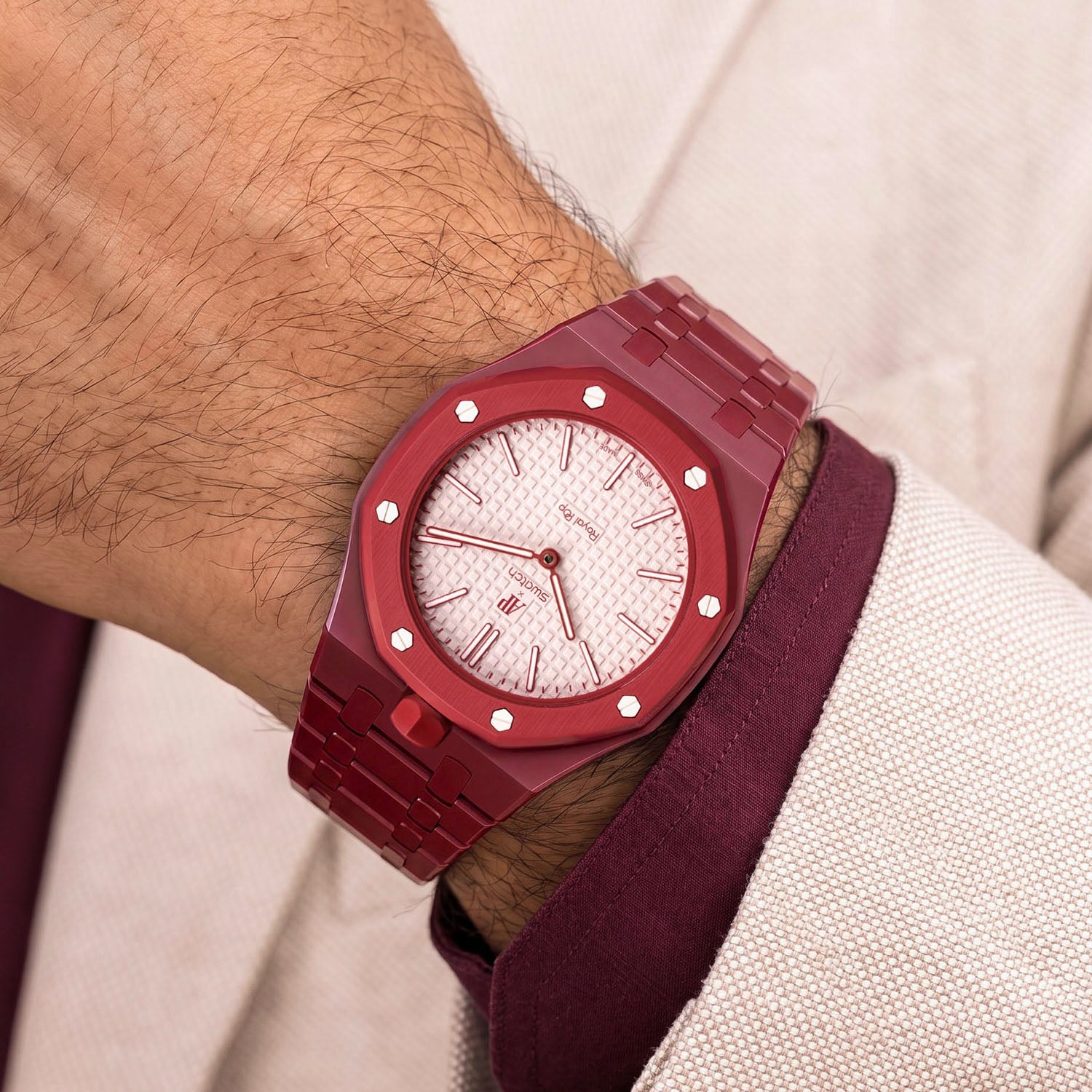 Bioceramic Strap & Case for AP X Swatch Royal Pop Otto Rosso