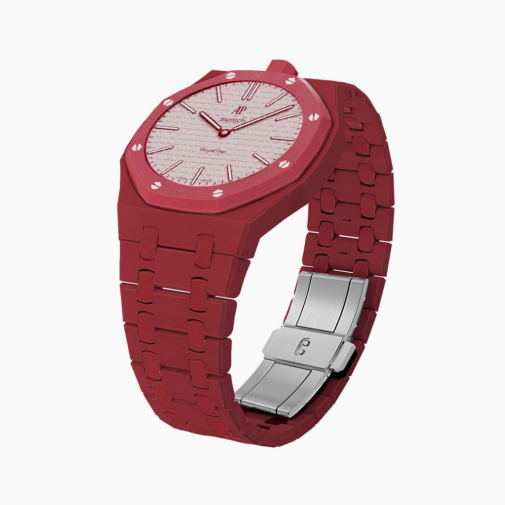 Bioceramic Strap & Case for AP X Swatch Royal Pop Otto Rosso