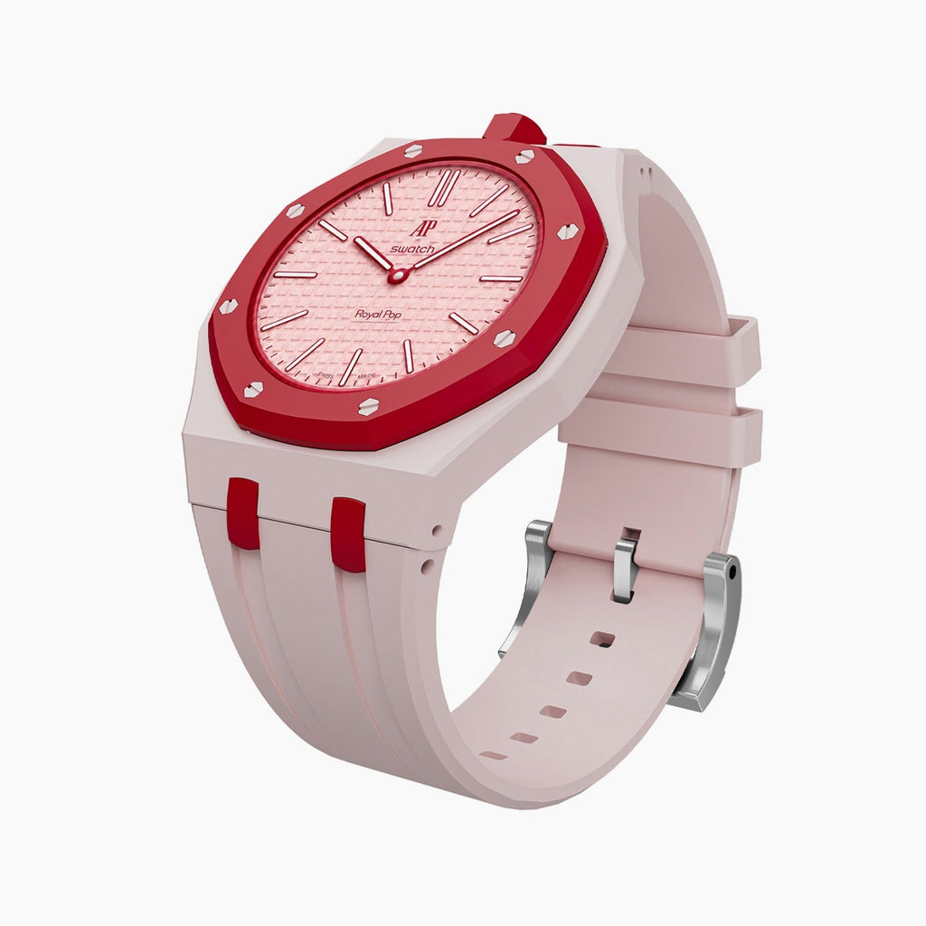 Rubber Strap & Case for AP X Swatch Royal Pop Otto Rosso