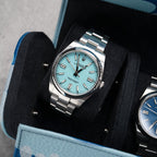 Azure Camo Watch Roll – Three Watches