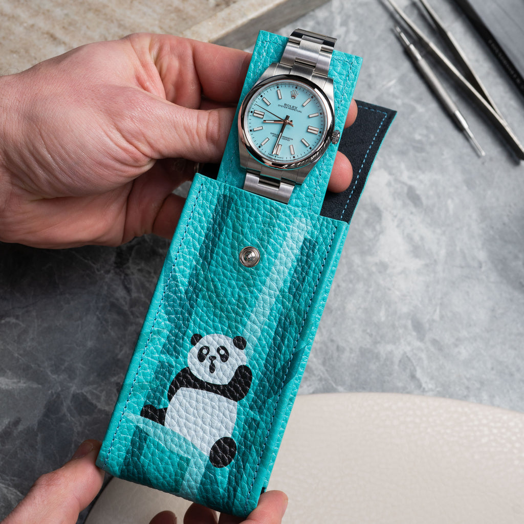 Teal Panda Watch Pouch