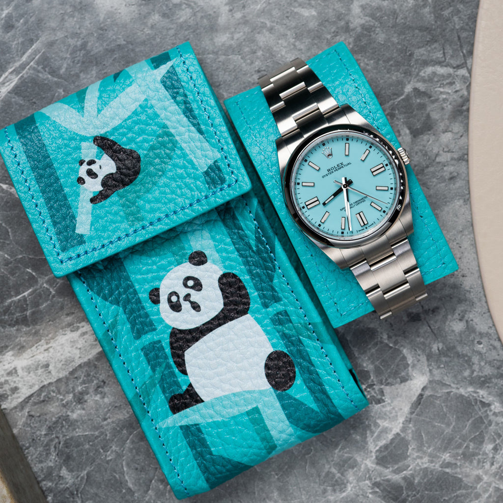 Teal Panda Watch Pouch