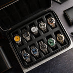 Black Saffiano Watch Box – 10 Watches