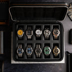 Black Saffiano Watch Box – 10 Watches