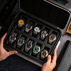 Black Saffiano Watch Box – 10 Watches