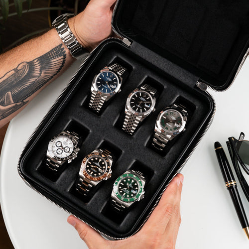 Black Saffiano Watch Box – 6 Watches