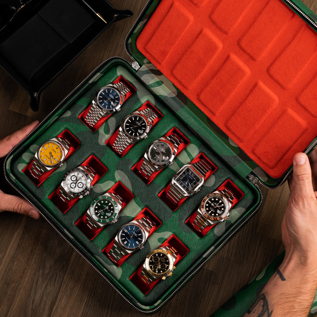Green Camo Watch Box – 10 Watches